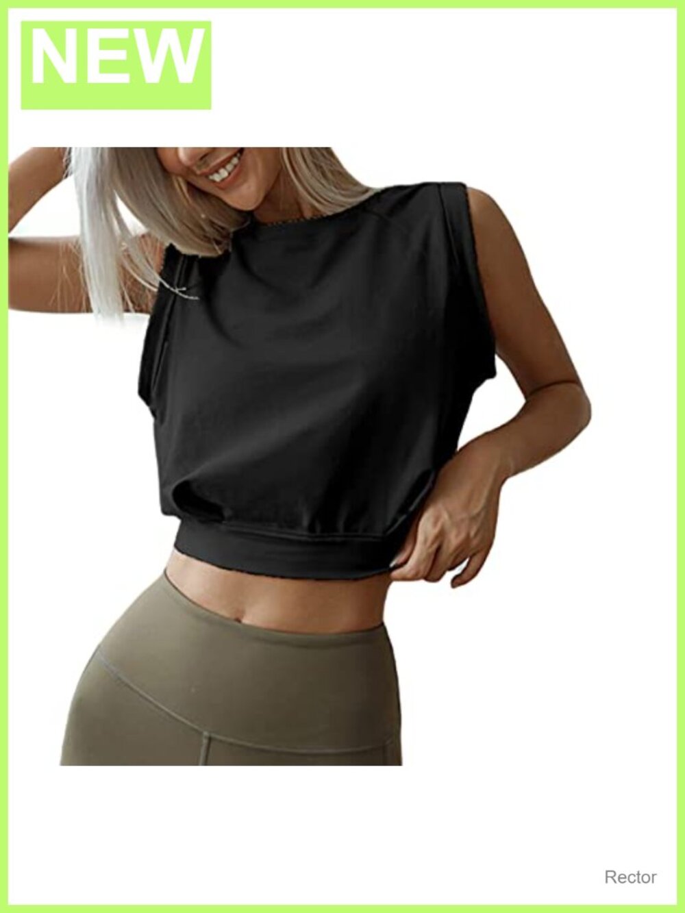 Women's Cotton Cropped Yoga Tank Top Sleeveless Athletic Gym Shirt